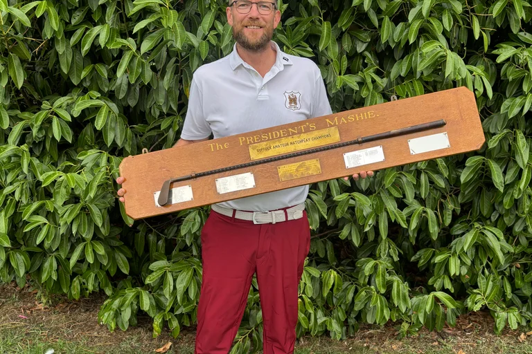 Russell Oakey Mens Matchplay Champion and winner of the Presidents Mashie